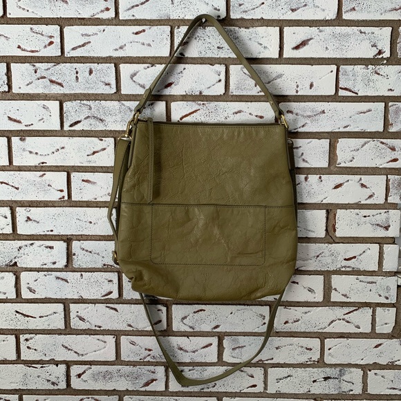 Fossil Handbags - FOSSIL AMELIA HOBO Olive Green Leather Purse Bag